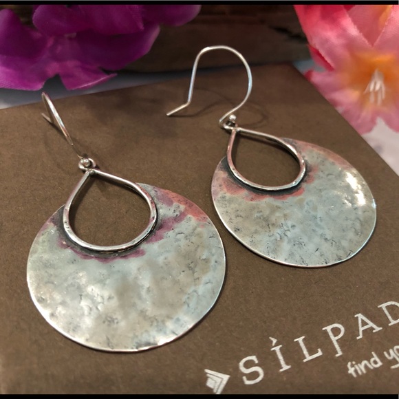 Silpada Crescent Sterling Silver Earrings W1539 VTG - Picture 6 of 15